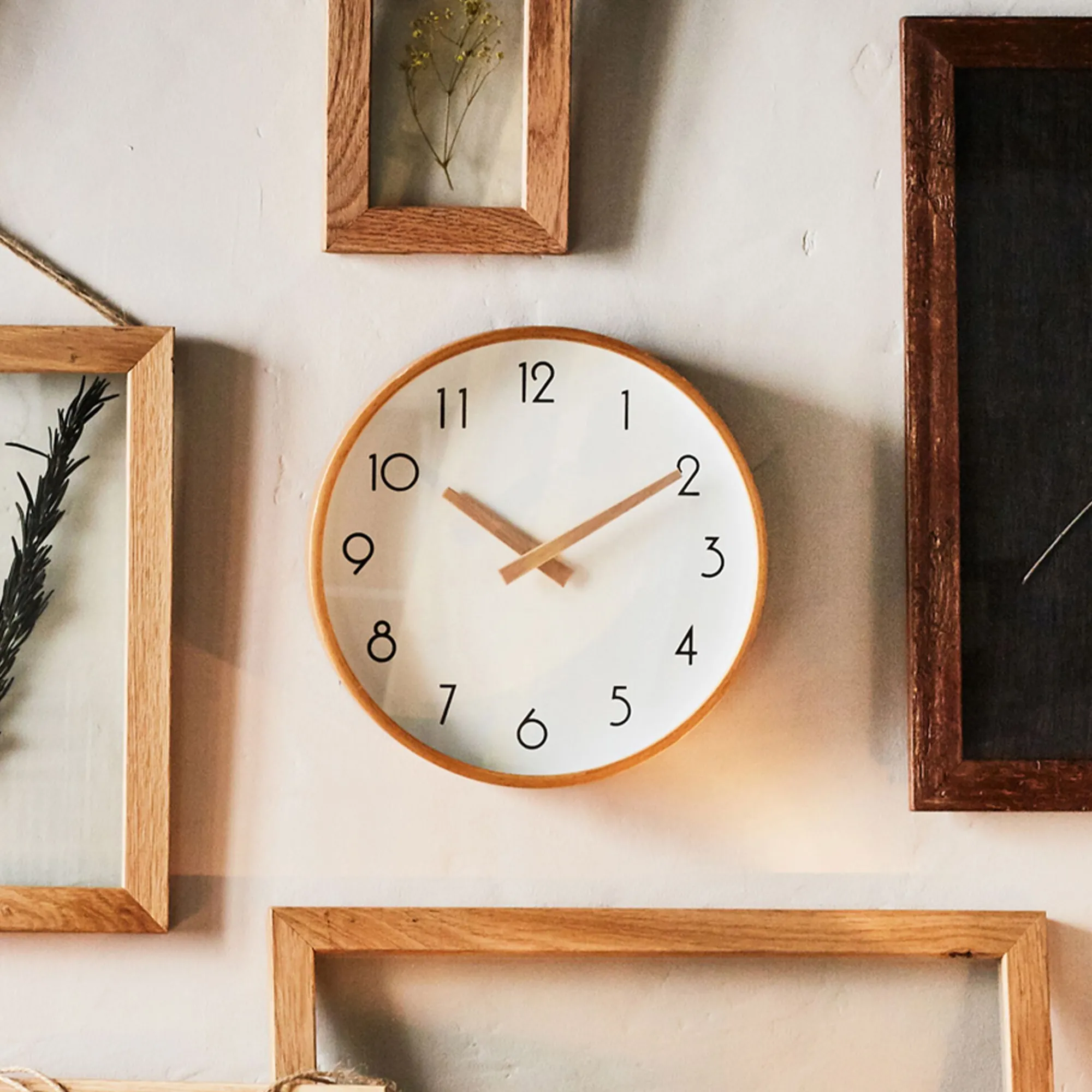 alinea Horloge*Horloge en bois de hêtre D26cm - naturel Blanc