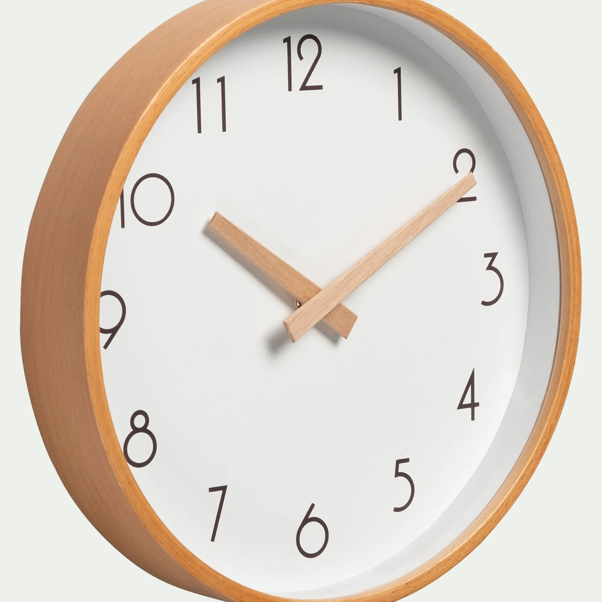 alinea Horloge*Horloge en bois de hêtre D26cm - naturel Blanc