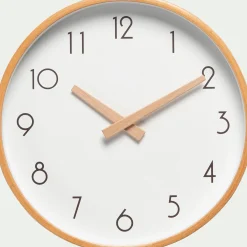 alinea Horloge*Horloge en bois de hêtre D26cm - naturel Blanc