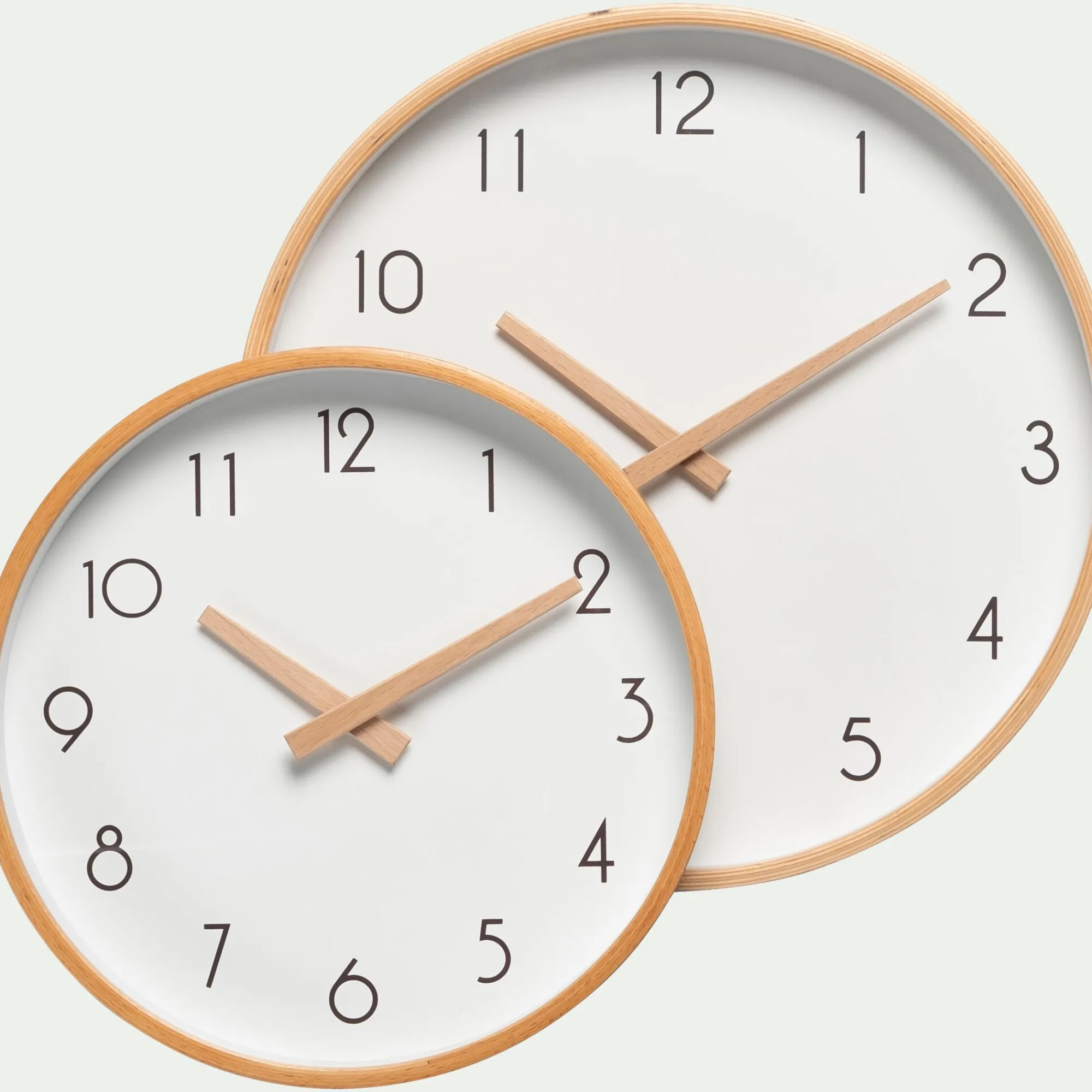 alinea Horloge*Horloge en bois de hêtre D26cm - naturel Blanc