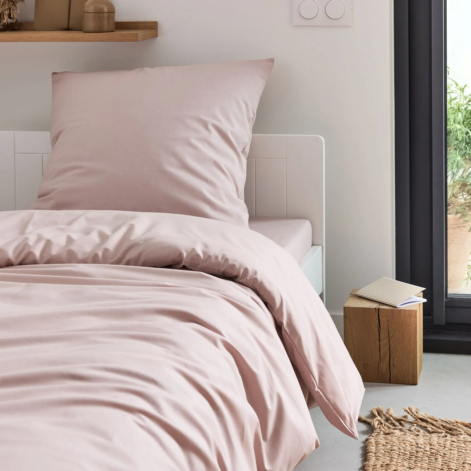 alinea Housse De Couette*Housse de couette en coton 240x220cm - rosa Rose