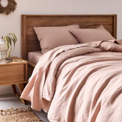 alinea Housse De Couette*Housse de couette en lin lavé 240x220cm - rosa Rose