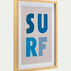 alinea Matelas Enfant|Déco Murale*Image encadrée motif surf 33x43cm - Bleu