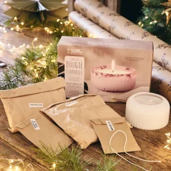 alinea Bougie Et Photophore De Noël|Objet Décoratif De Noël*Kit de création d'une bougie éternelle Rose