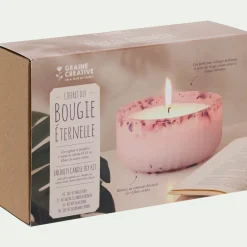 alinea Bougie Et Photophore De Noël|Objet Décoratif De Noël*Kit de création d'une bougie éternelle Rose