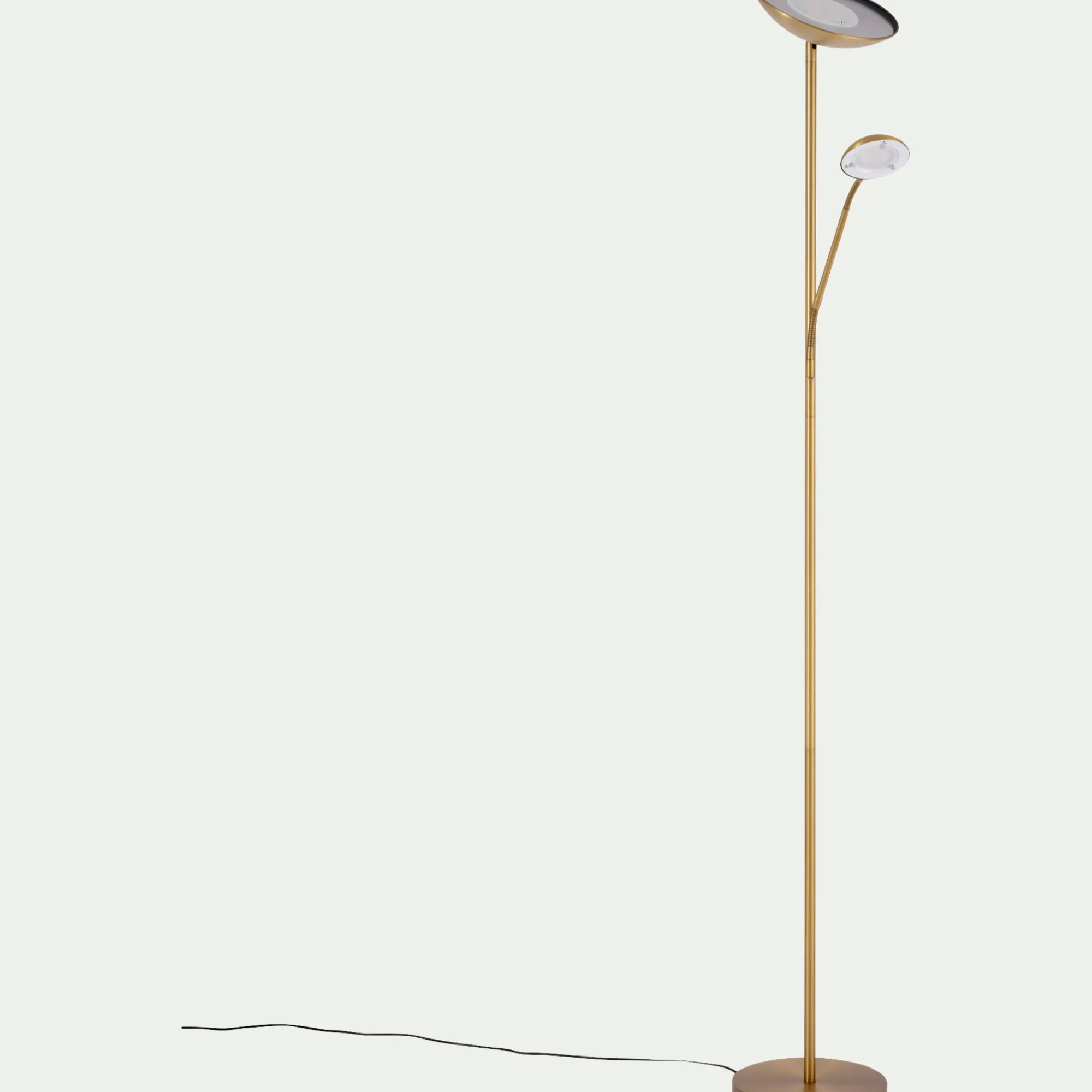 alinea Lampadaire Droit*Lampadaire électrifié droit en acier H180cm - Doré