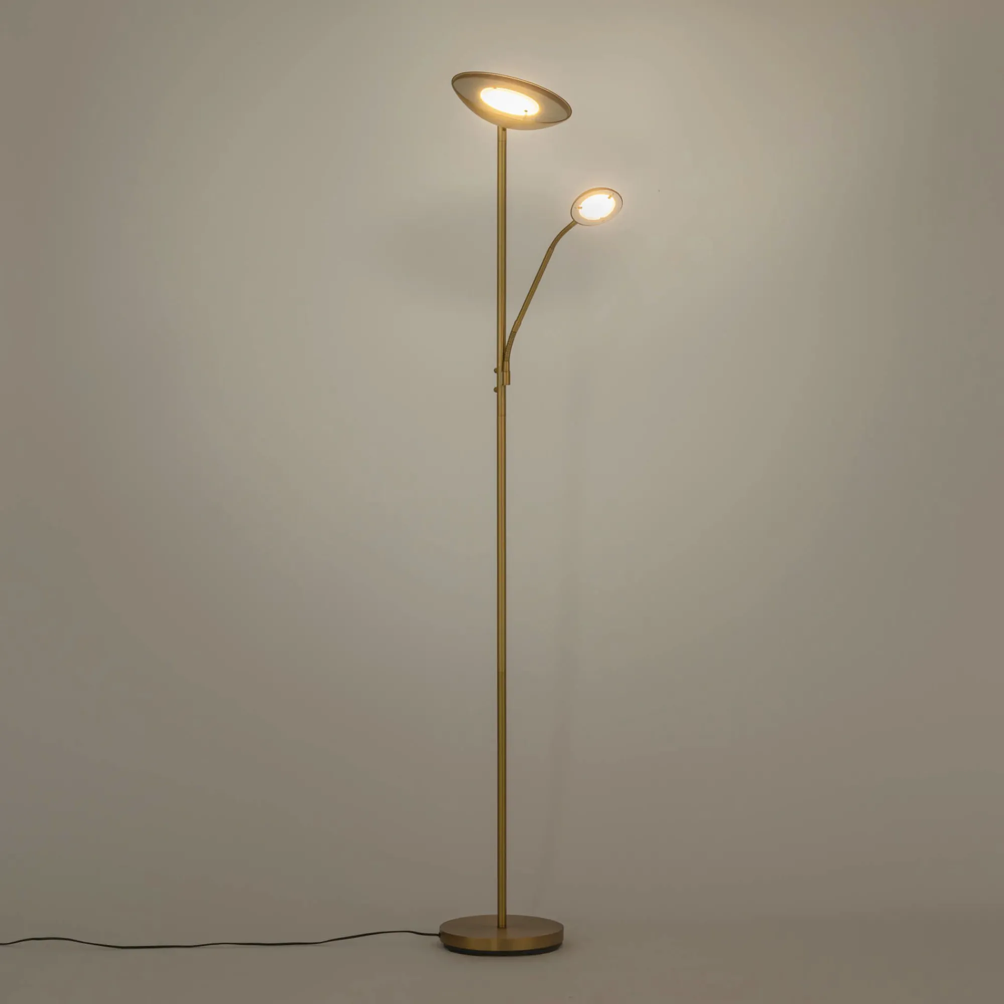 alinea Lampadaire Droit*Lampadaire électrifié droit en acier H180cm - Doré