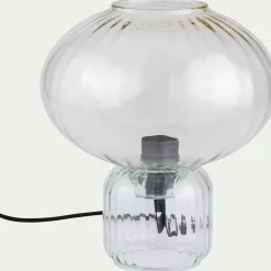 alinea Lampe À Poser*Lampe à poser en verre strié D27cm - Transparent