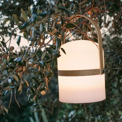alinea Luminaire Exterieur|Lampe Et Lampadaire D'Extérieur*Lampe à poser extérieur nomade H26,50xD14,50cm - Blanc