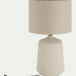 alinea Lampe À Poser*Lampe à poser électrifiée en céramique et coton D38cm - Beige