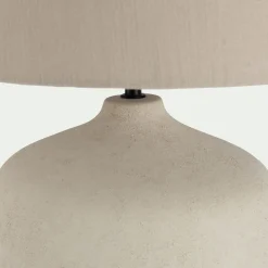 alinea Lampe À Poser*Lampe à poser électrifiée en céramique et coton D38cm - Beige