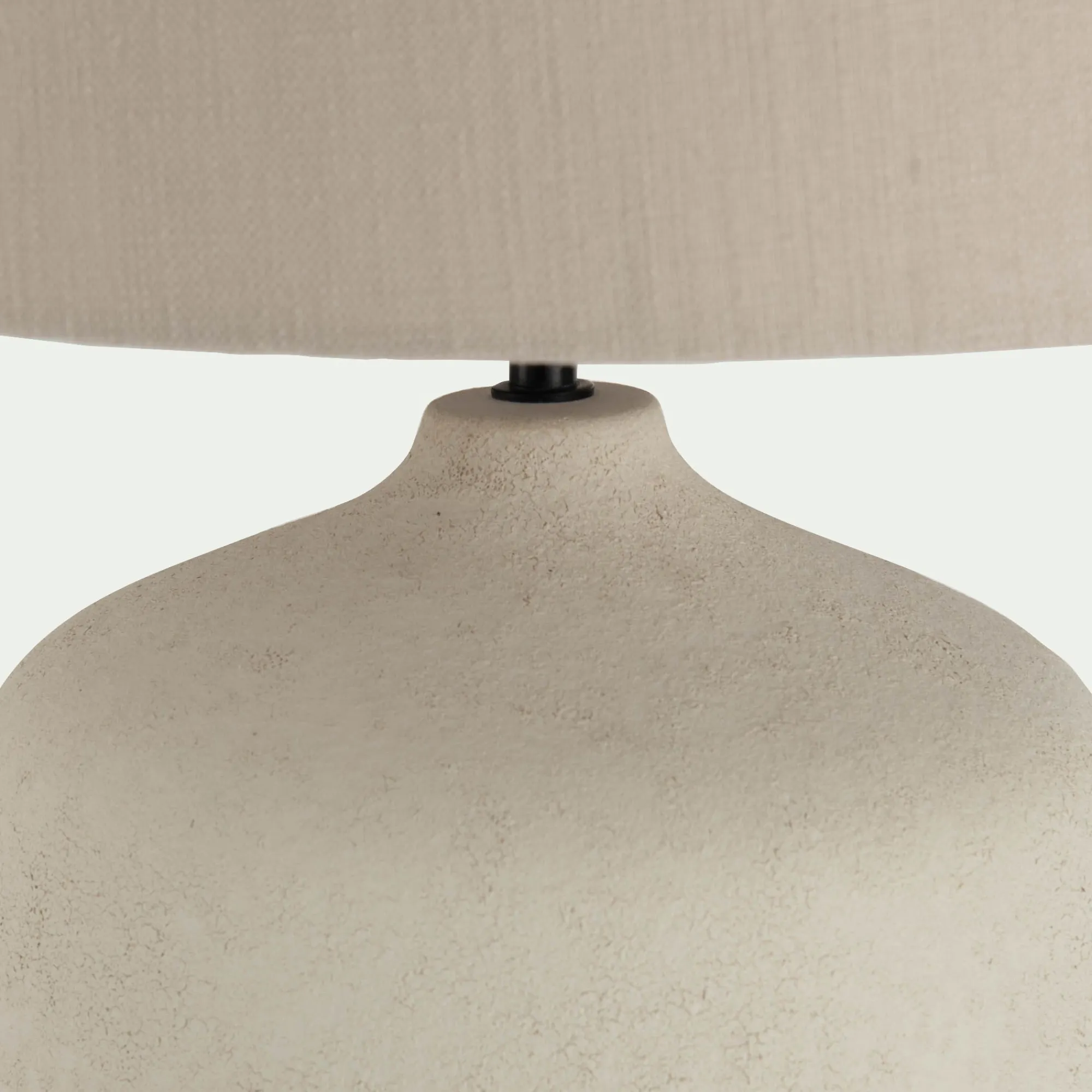 alinea Lampe À Poser*Lampe à poser électrifiée en céramique et coton D38cm - Beige