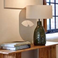 alinea Lampe À Poser*Lampe à poser électrifiée en céramique et coton H62cm - Vert