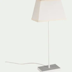 alinea Lampe De Chevet|Lampe À Poser*Lampe à poser électrifiée en coton H47cm - Blanc