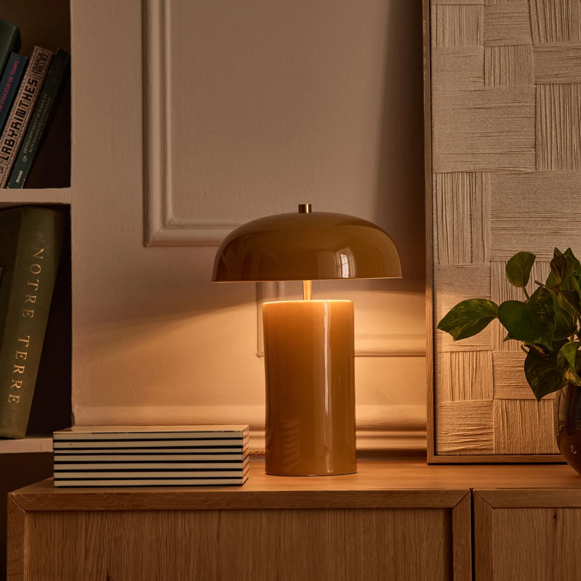 alinea Lampe À Poser*Lampe à poser électrifiée en porcelaine D23,2cm - Jaune