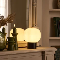 alinea Lampe À Poser*Lampe à poser électrifiée en verre et en fer - Noir