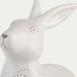 alinea Lampe Chambre Enfant|Commode Enfant*Lampe à poser électrifiée forme lapin en porcelaine H26,5cm - Blanc