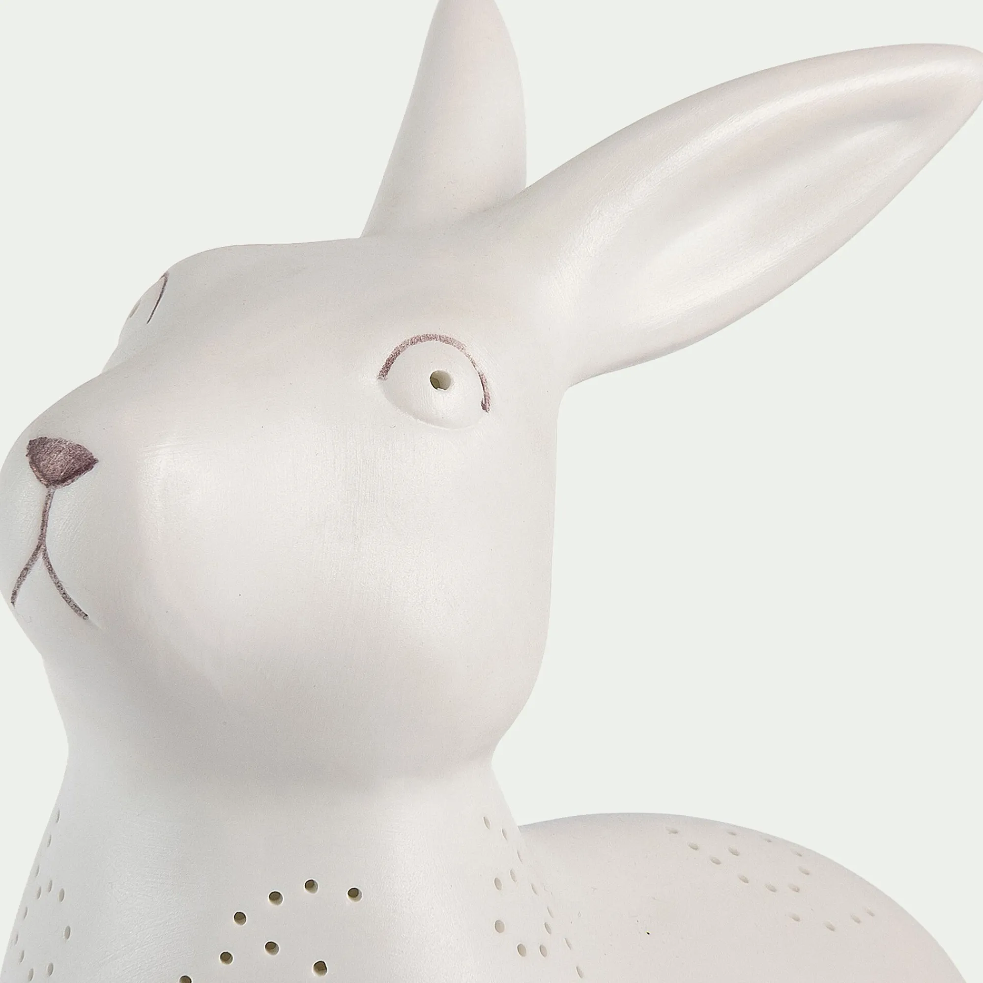 alinea Lampe Chambre Enfant|Commode Enfant*Lampe à poser électrifiée forme lapin en porcelaine H26,5cm - Blanc
