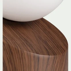 alinea Lampe De Chevet|Lampe À Poser*Lampe à poser tactile en fer effet bois foncé H16cm- Naturel