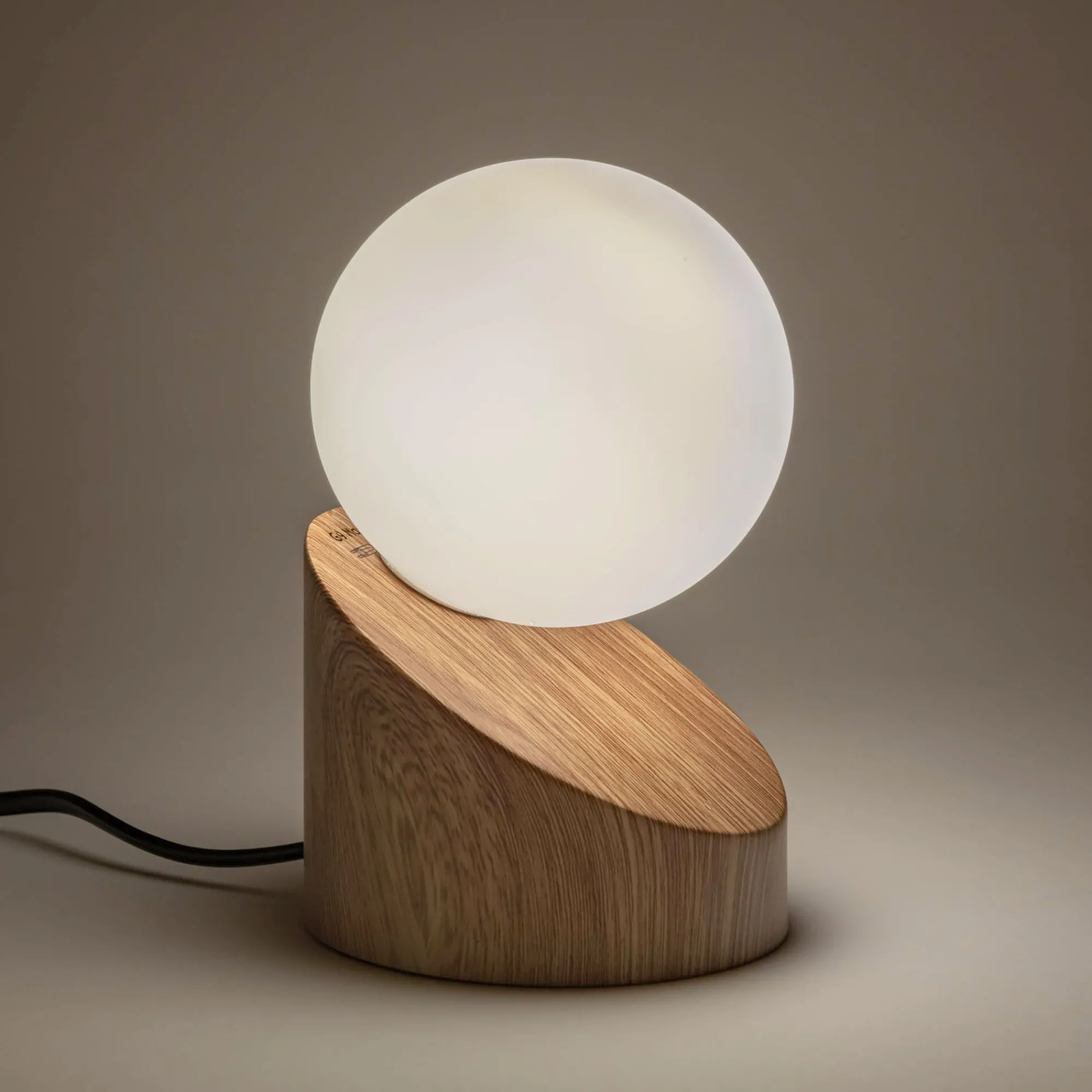alinea Lampe De Chevet|Lampe À Poser*Lampe à poser tactile en fer effet bois clair H16cm- Naturel