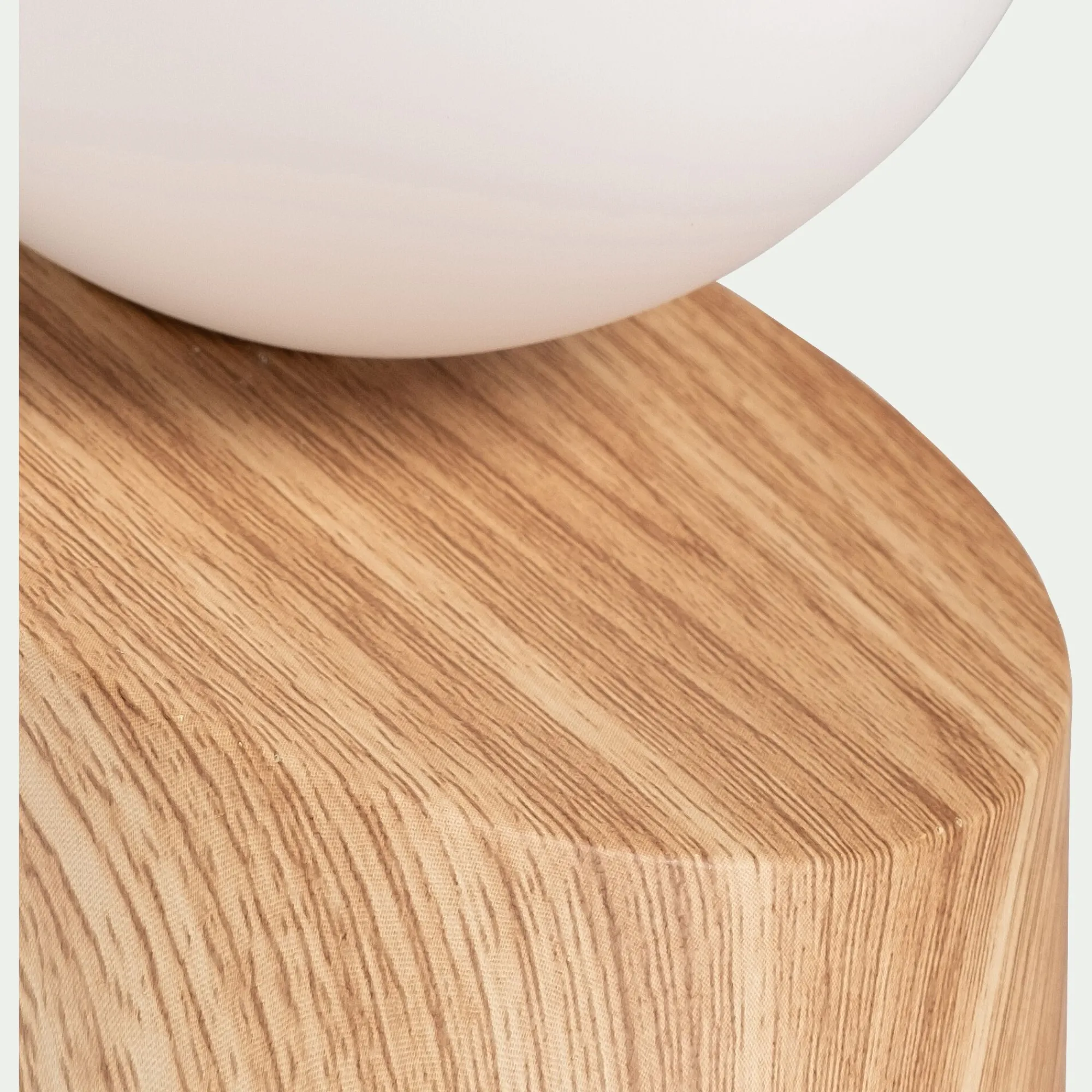 alinea Lampe De Chevet|Lampe À Poser*Lampe à poser tactile en fer effet bois clair H16cm- Naturel