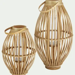 alinea Lanterne Exterieur|Lanterne*Lanterne en rotin - D34.5xH60.5cm Naturel