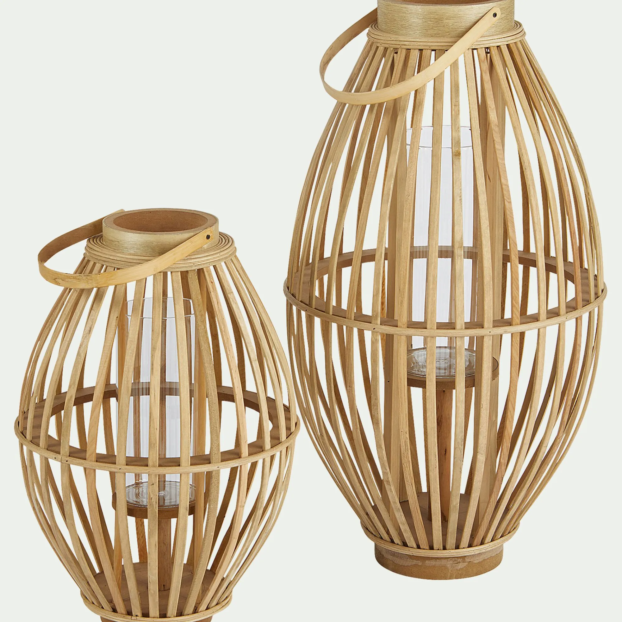 alinea Lanterne Exterieur|Lanterne*Lanterne en rotin - D34.5xH60.5cm Naturel