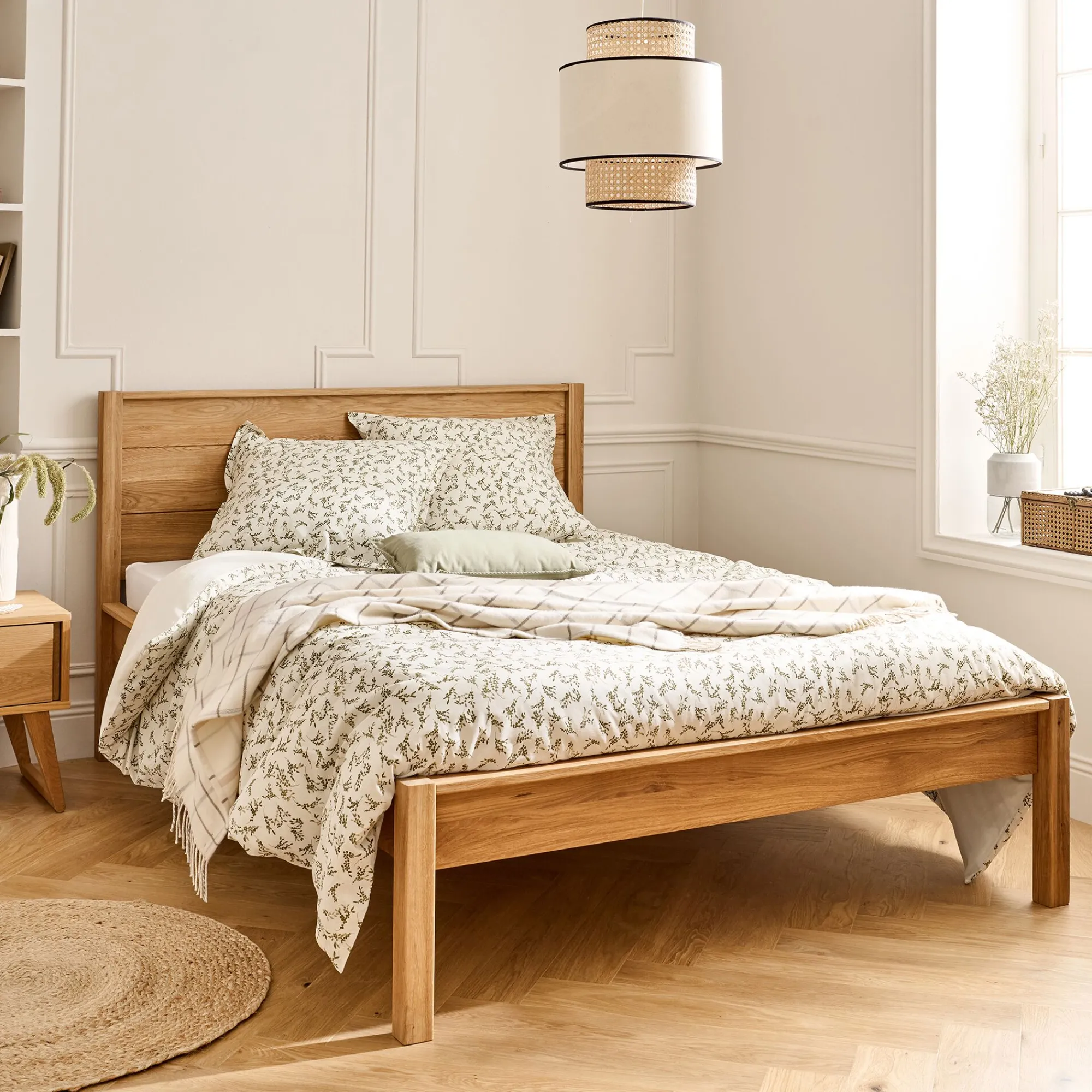 alinea Lit Adulte*Lit 2 places en chêne - 180x200cm Bois clair