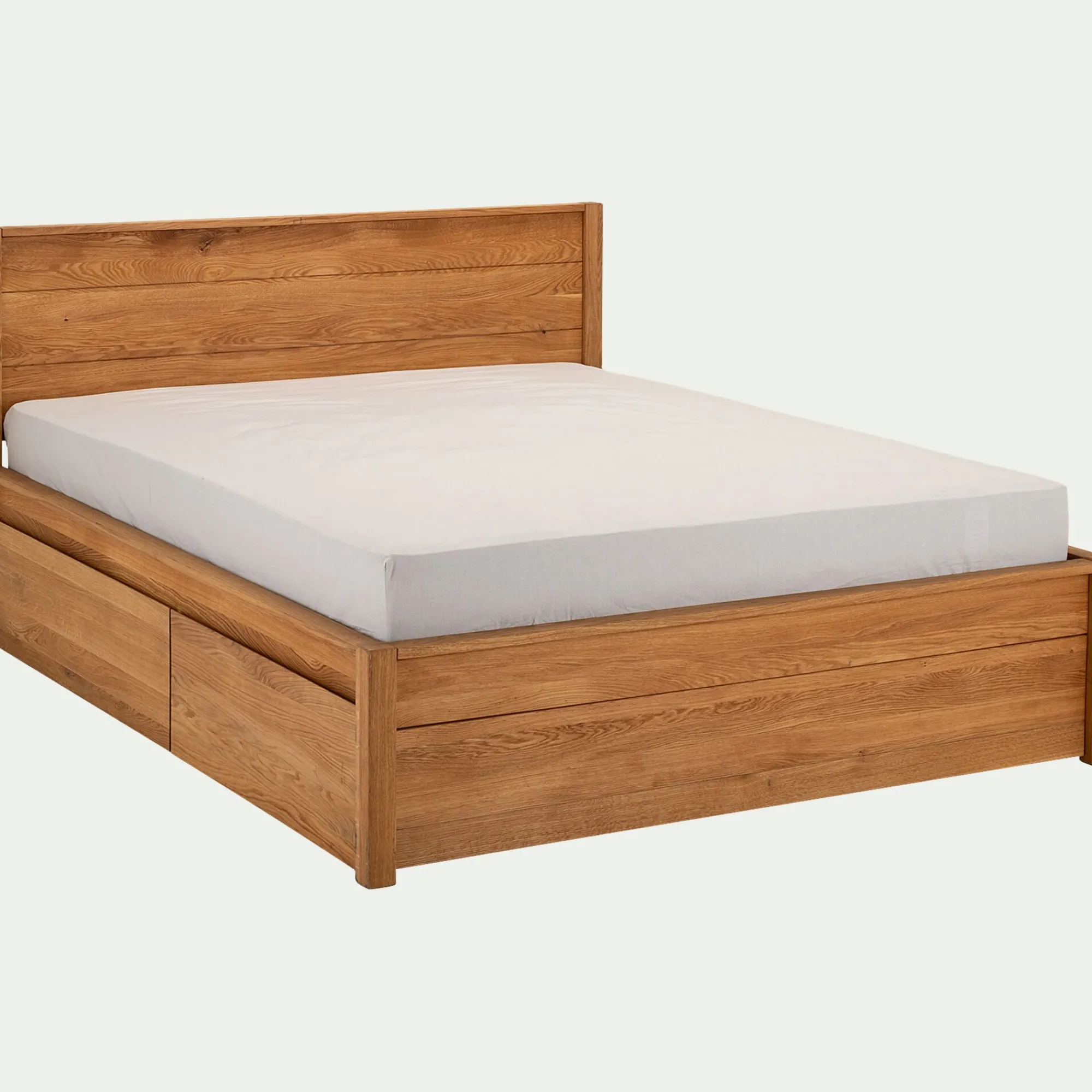 alinea Lit Adulte*Lit 2 places en chêne - 180x200cm Bois clair