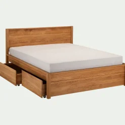 alinea Lit Adulte*Lit 2 places en chêne - 180x200cm Bois clair