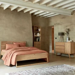 alinea Lit Adulte*Lit 2 places en plaqué chêne - 180x200cm Bois clair