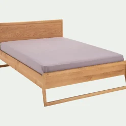 alinea Lit Adulte*Lit 2 places en plaqué chêne - 180x200cm Bois clair