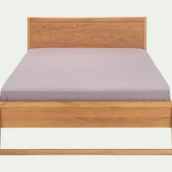 alinea Lit Adulte*Lit 2 places en plaqué chêne - 180x200cm Bois clair
