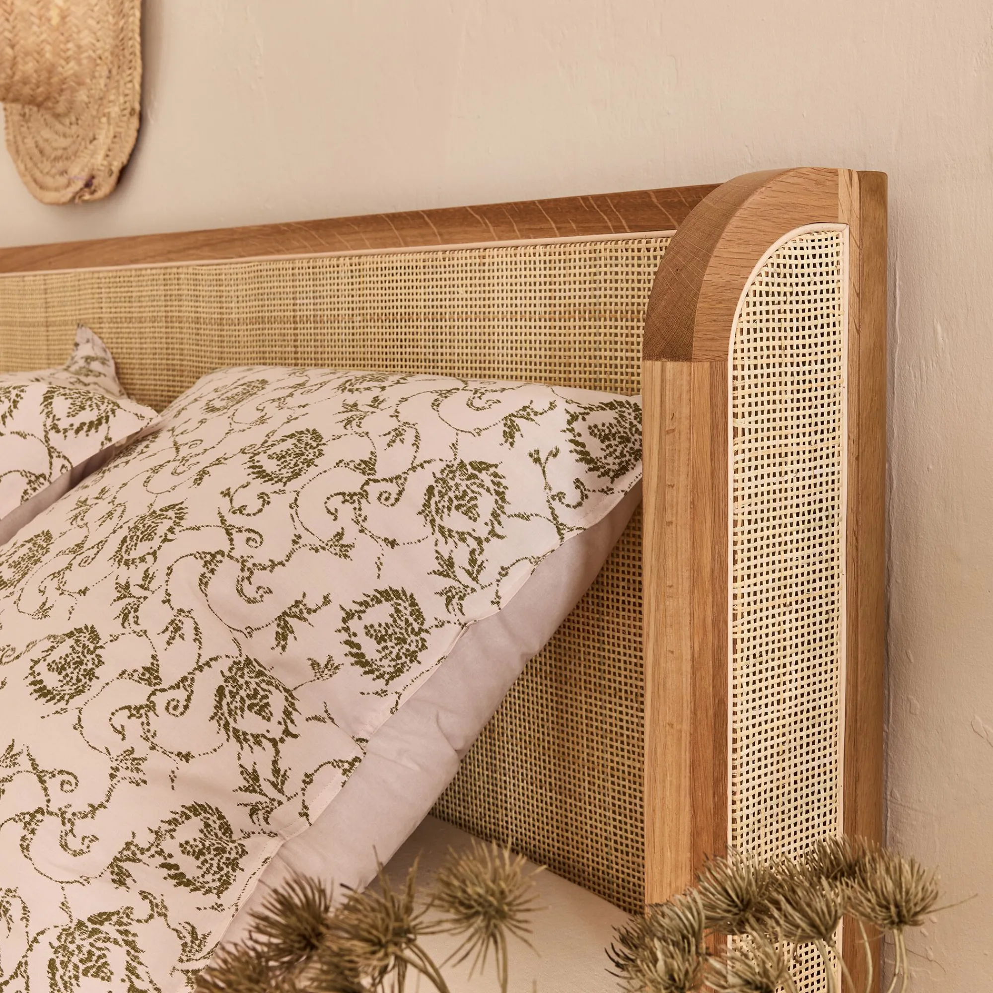 alinea Lit Adulte*Lit 2 places en rotin 140x200cm - Naturel