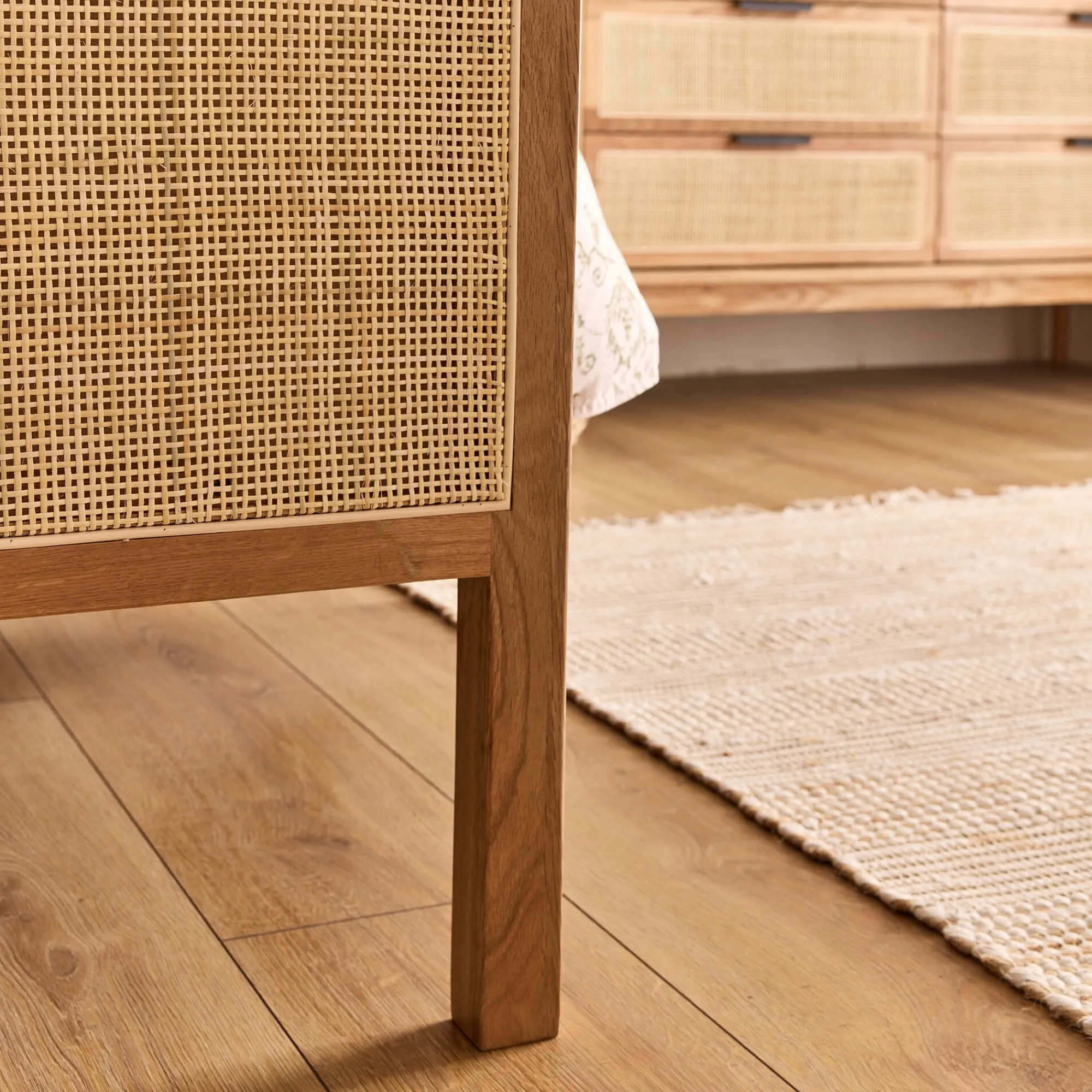 alinea Lit Adulte*Lit 2 places en rotin 140x200cm - Naturel