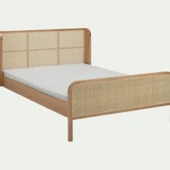 alinea Lit Adulte*Lit 2 places en rotin 140x200cm - Naturel
