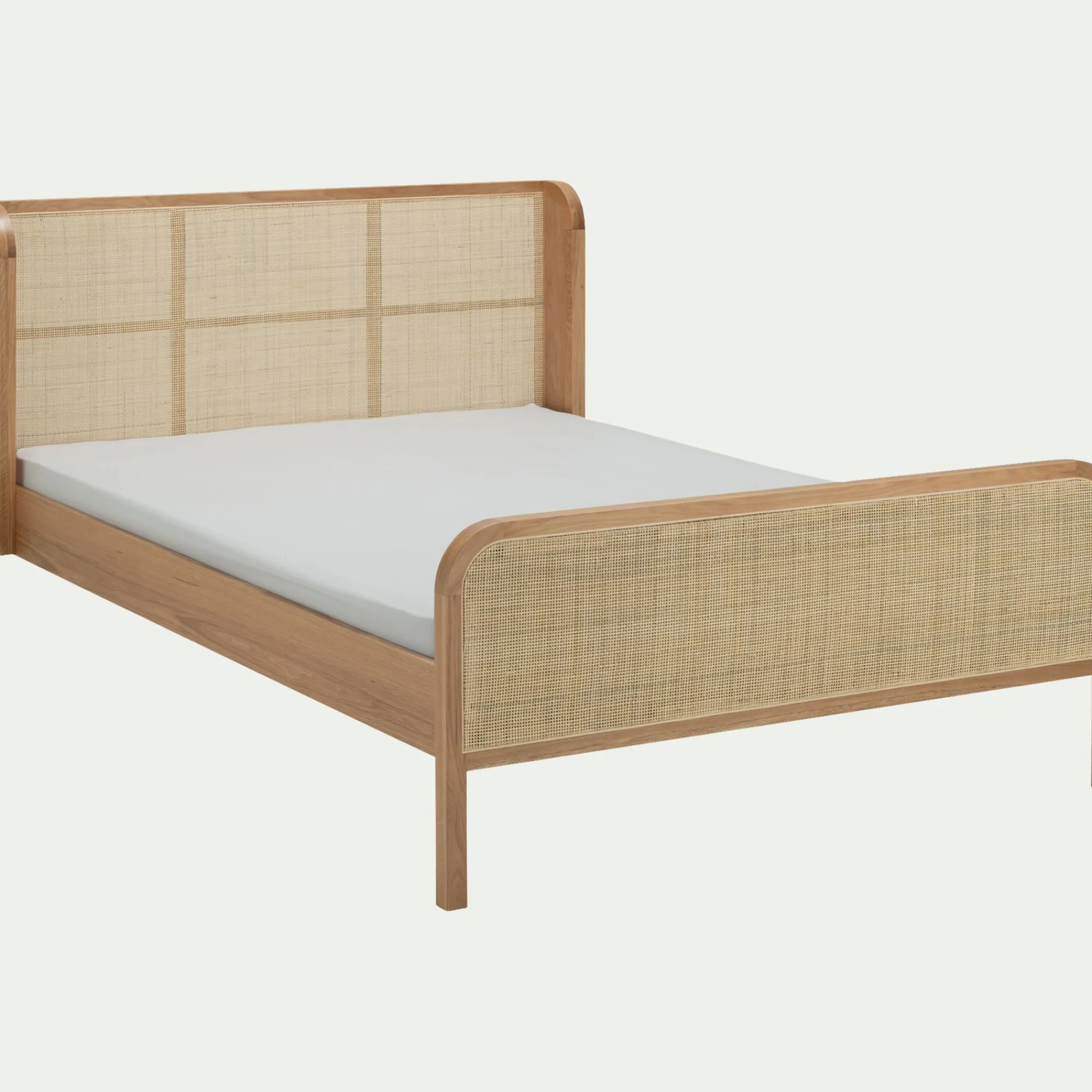alinea Lit Adulte*Lit 2 places en rotin 140x200cm - Naturel