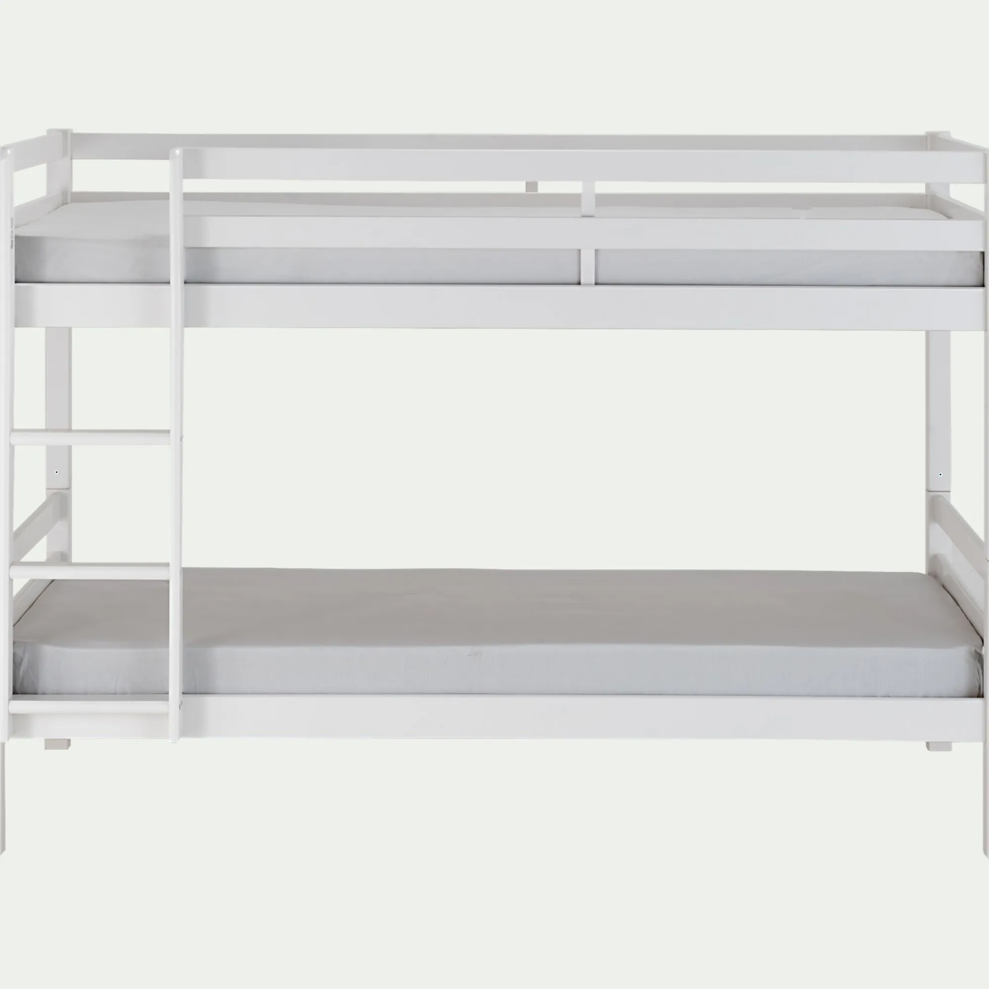 alinea Lit Enfant|Lit Enfant*Lit superposé modulable en pin 90x200cm avec sommier à lattes - Blanc