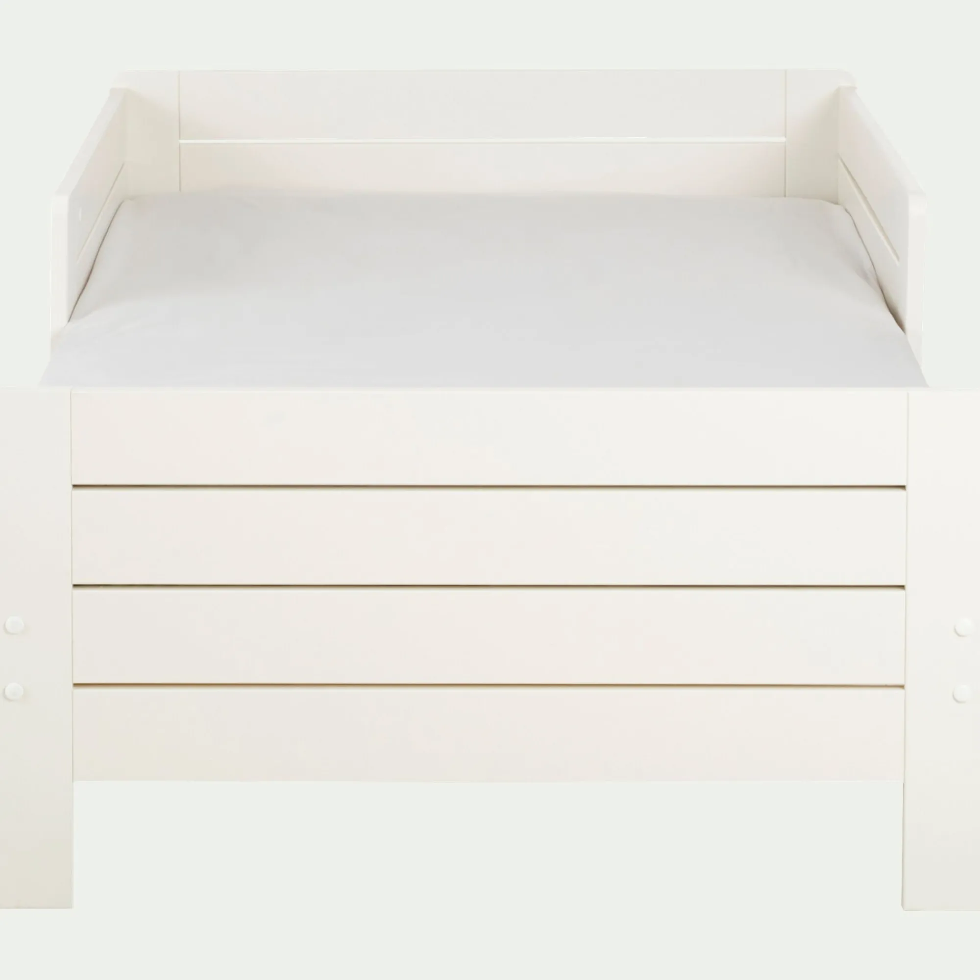 alinea Lit Enfant|Lit Enfant*Lit évolutif 1 place blanc en pin massif 3 positions pour enfant avec matelas évolutif