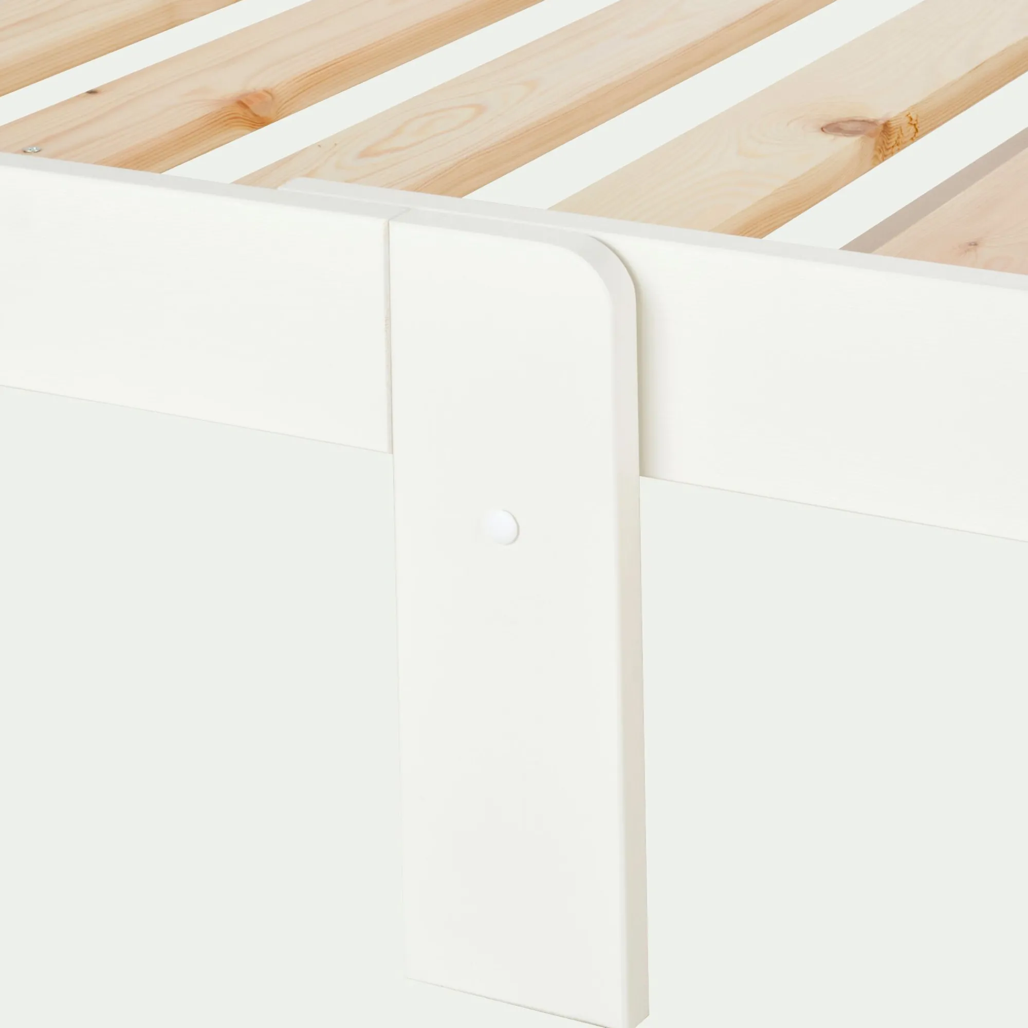 alinea Lit Enfant|Lit Enfant*Lit évolutif 1 place blanc en pin massif 3 positions pour enfant avec matelas évolutif