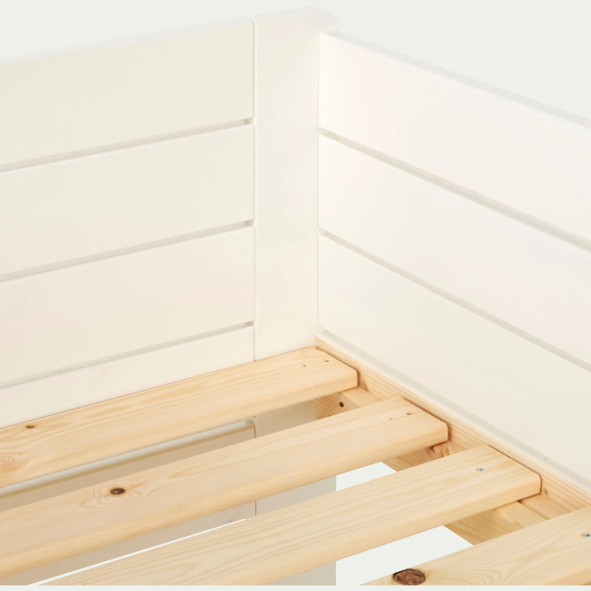 alinea Lit Enfant|Lit Enfant*Lit évolutif 1 place blanc en pin massif 3 positions pour enfant avec matelas évolutif