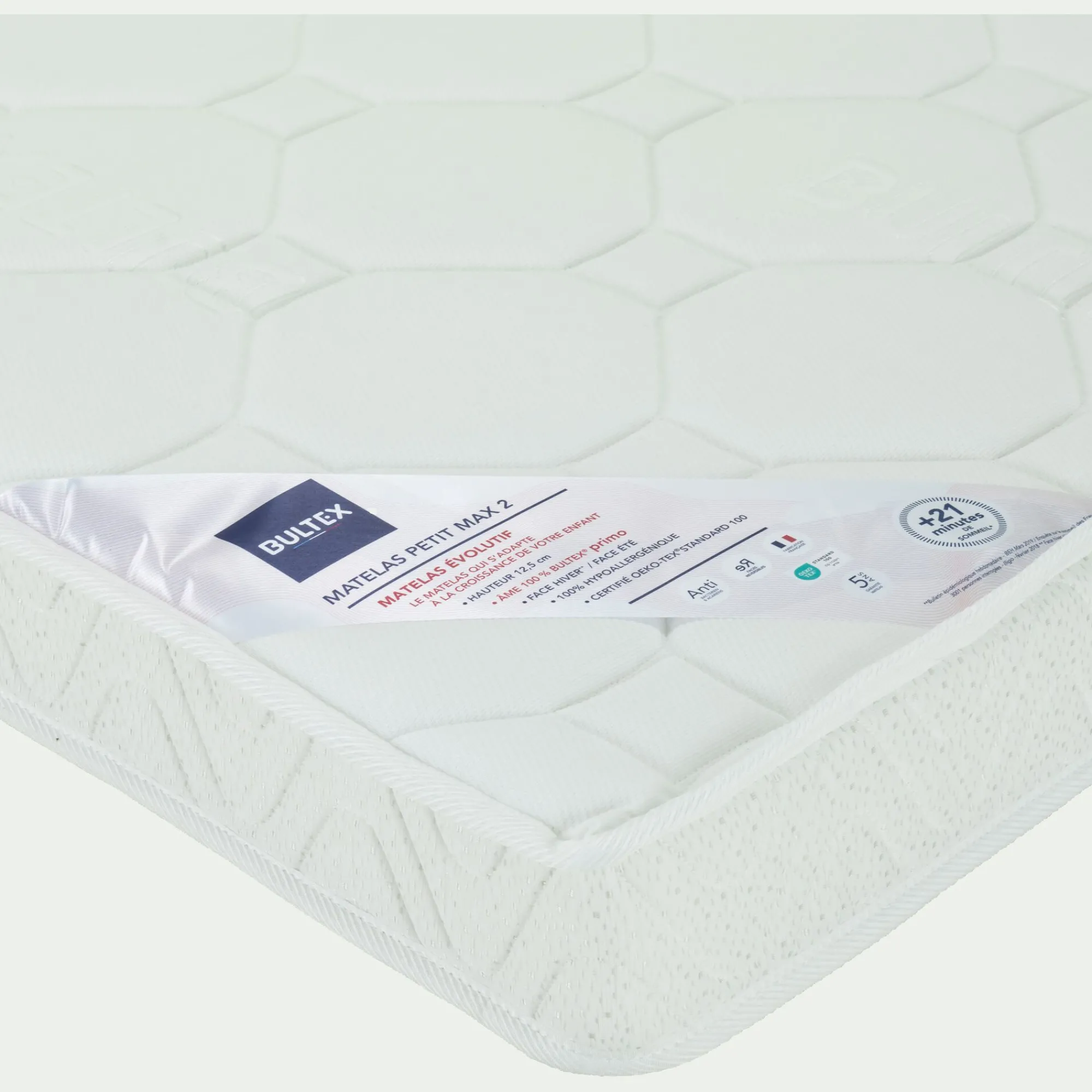 alinea Lit Enfant|Lit Enfant*Lit évolutif 1 place blanc en pin massif 3 positions pour enfant avec matelas évolutif