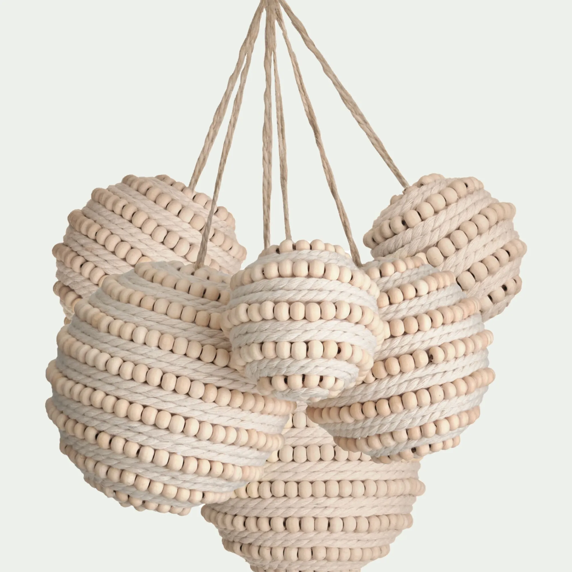 alinea Boule De Noël*Lot de 6 boules de Noël à perles - Blanc