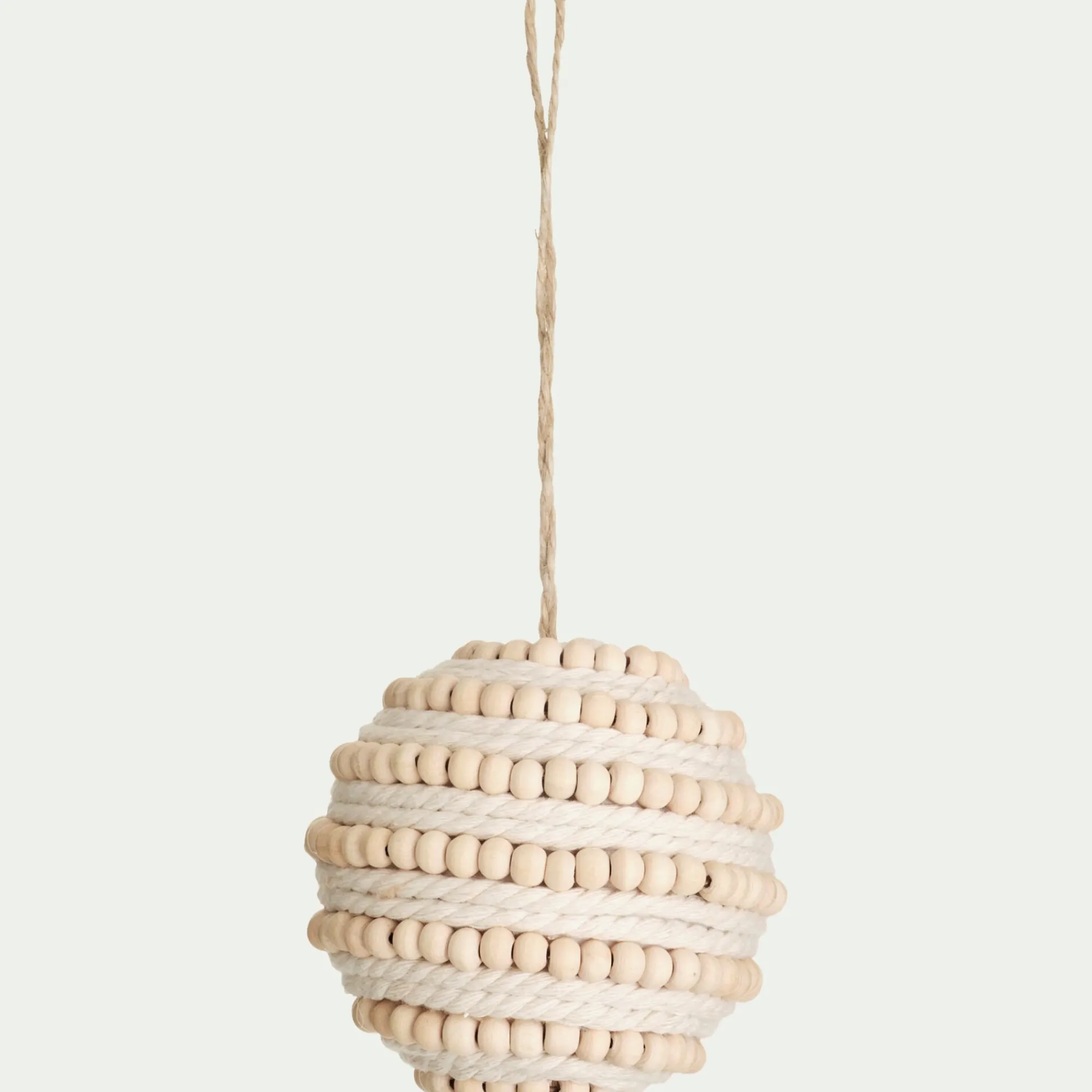 alinea Boule De Noël*Lot de 6 boules de Noël à perles - Blanc