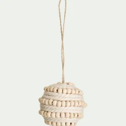 alinea Boule De Noël*Lot de 6 boules de Noël à perles - Blanc