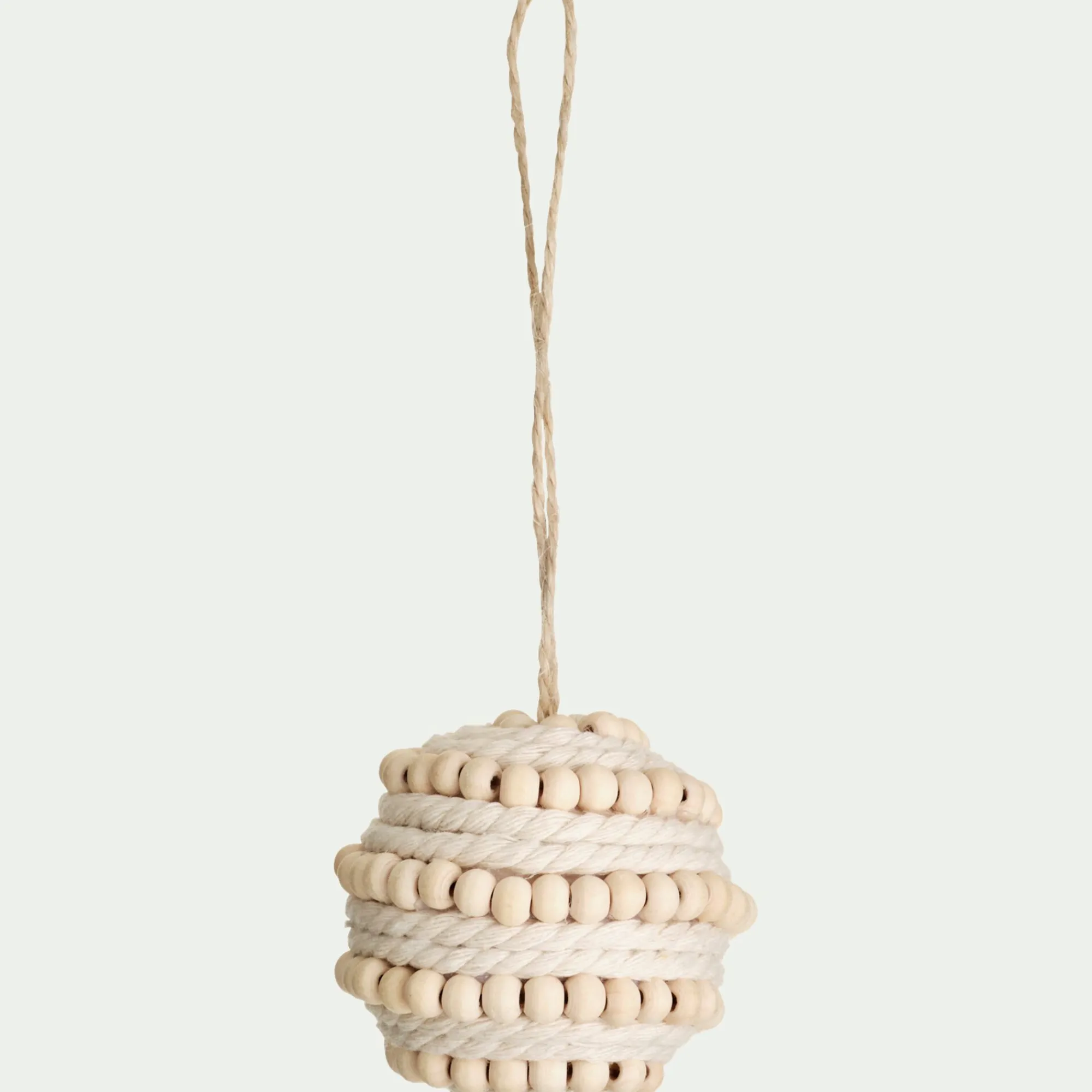 alinea Boule De Noël*Lot de 6 boules de Noël à perles - Blanc