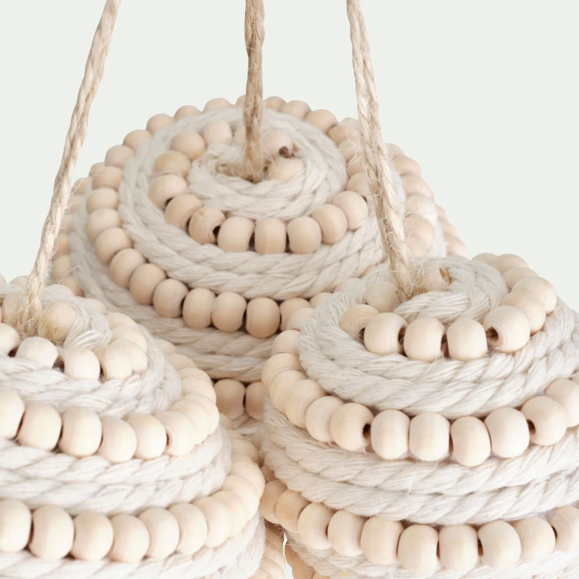 alinea Boule De Noël*Lot de 6 boules de Noël à perles - Blanc