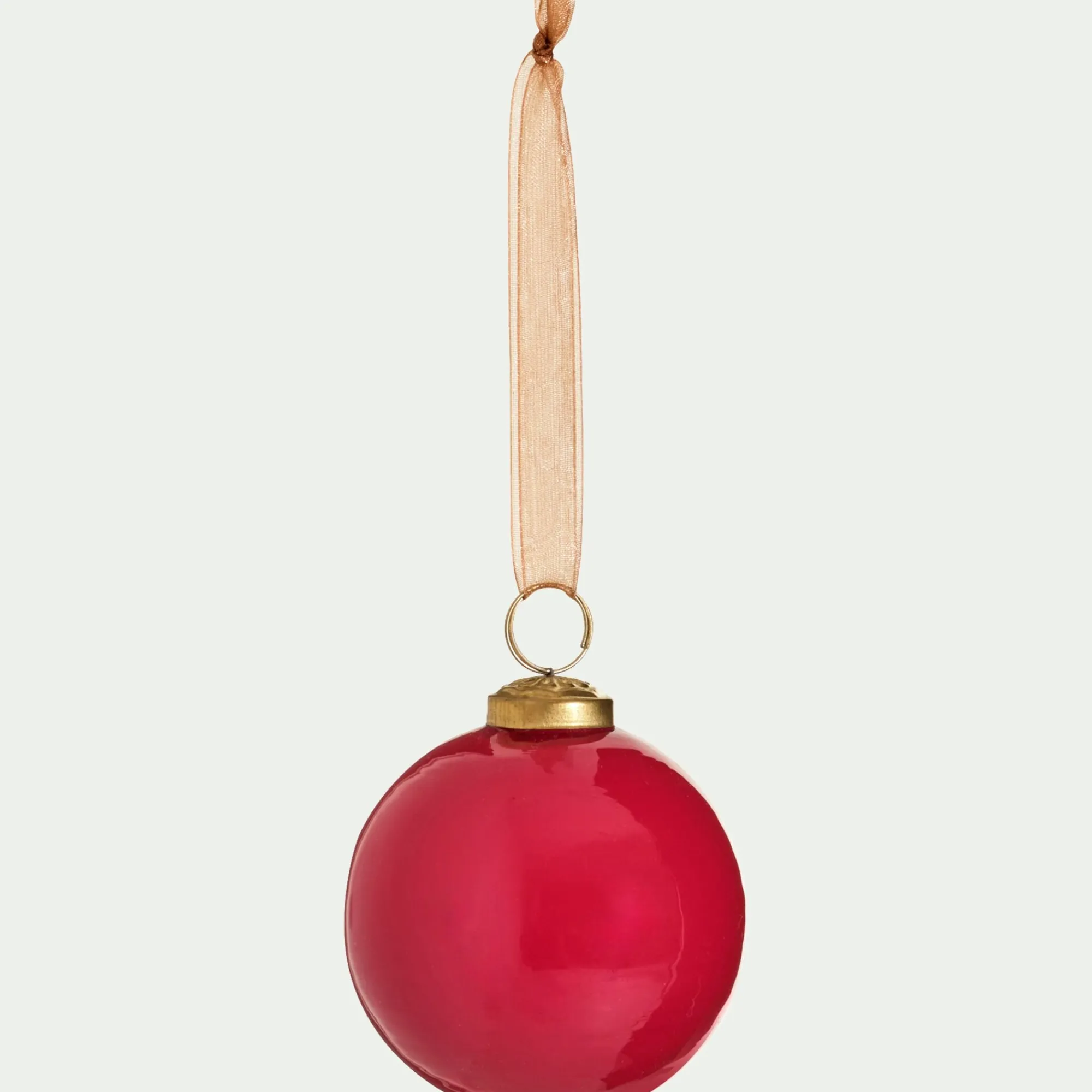 alinea Boule De Noël*Lot de 6 boules de Noël en verre D8cm - Rouge