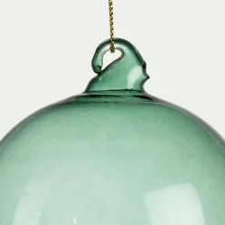 alinea Boule De Noël*Lot de 6 boules de Noël en verre teinté D8cm - Vert