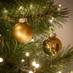 alinea Boule De Noël*Lot de 16 boules de Noël en verre D3,5cm - Doré